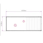 Contentor de armazenamento de 20 pés com porta seccional - Image 10