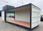 Offener Seitencontainer 20′ RAL 7016